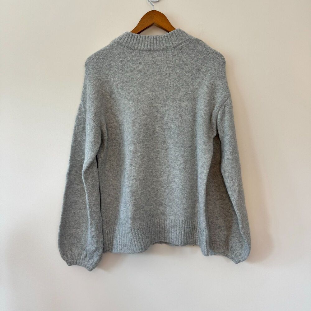 A New Day Grey Rhinestone Embellished Crew Neck Sweater Size Small - Picture 5 of 6